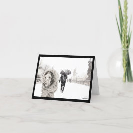 Ella Bella Banana auf der Karlsbrücke, Prag Dankeskarte