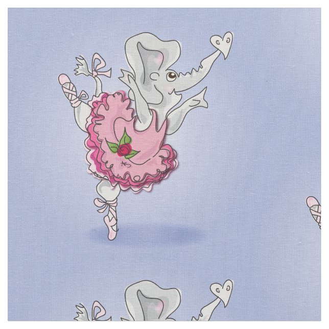 Ella das Elefantballerinagewebe Stoff (Nahaufnahme)