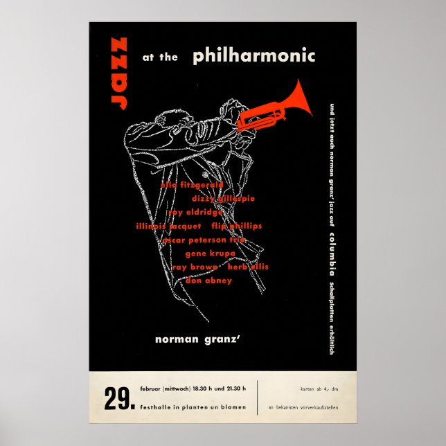 Ella Fitzgerald - Dizzy Gillespie Jazzplakat Poster (Vorne)