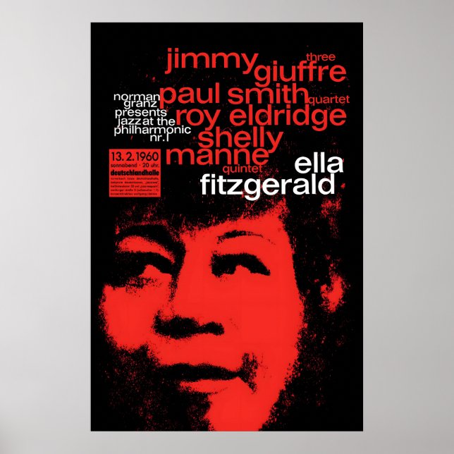 Ella Fitzgerald Jazzplakat - Ella in Berlin Poster (Vorne)