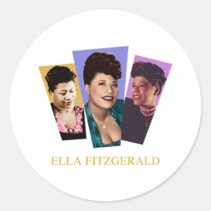 Ella Fitzgerald Runder Aufkleber