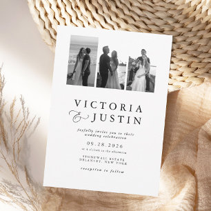 ELLA Modern Foto Collage Wedding Einladung