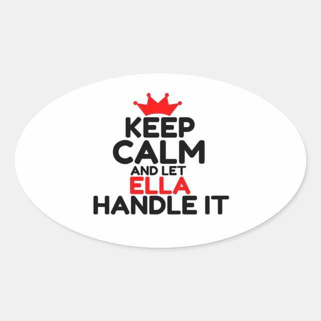 ELLA OVALER AUFKLEBER (Vorderseite)