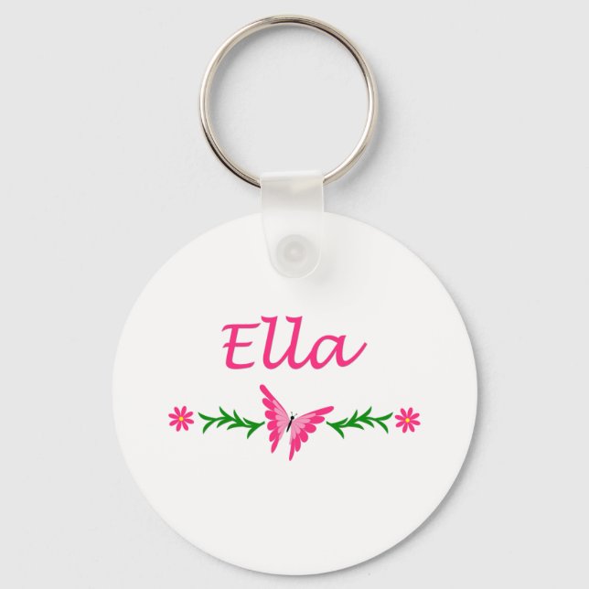 Ella (Rosa Butterfly) Schlüsselanhänger (Vorderseite)