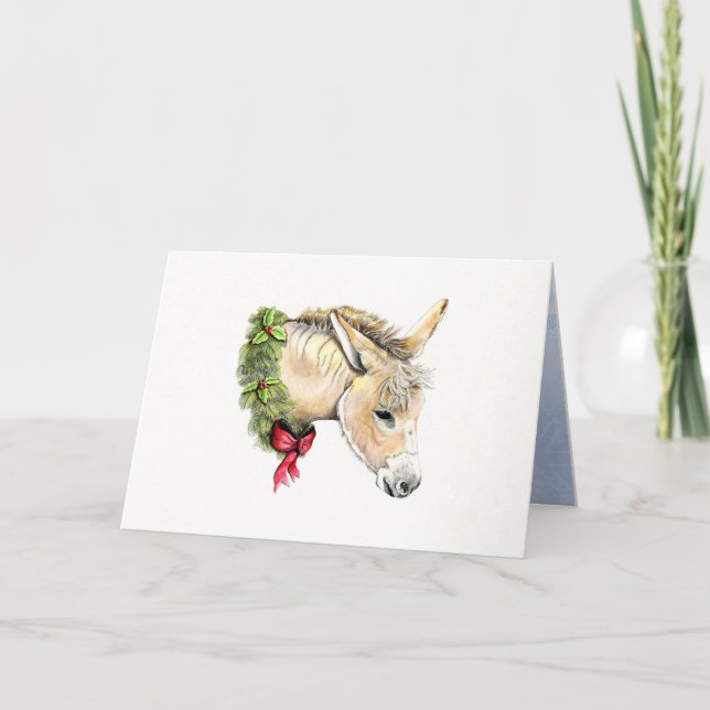 Ella the Christmas Donkey Karte (Vorderseite)