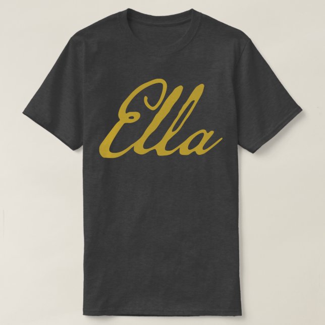 Ella Typografie Gold Script T-Shirt (Design vorne)