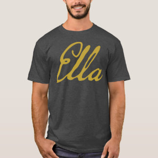 Ella Typografie Gold Script T-Shirt