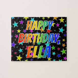 "ELLA" Vorname, Spaß "GLÜCKLICHER BIRTHTAG" Puzzle