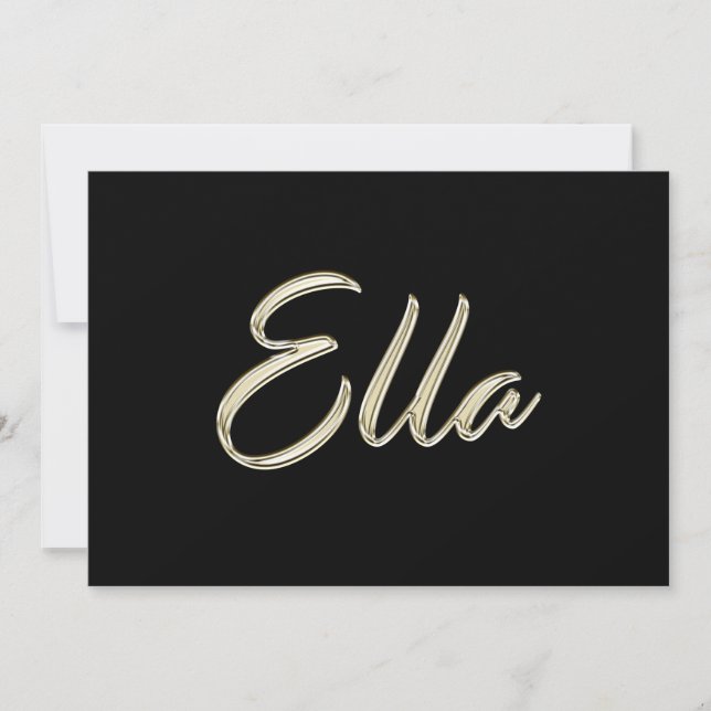 Ella white gold Handwriting Karte (Vorderseite)