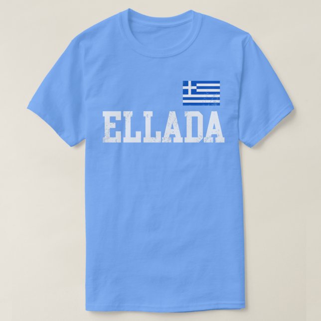 Ellada Griechenland Flagge Griechische Familie T-Shirt (Design vorne)