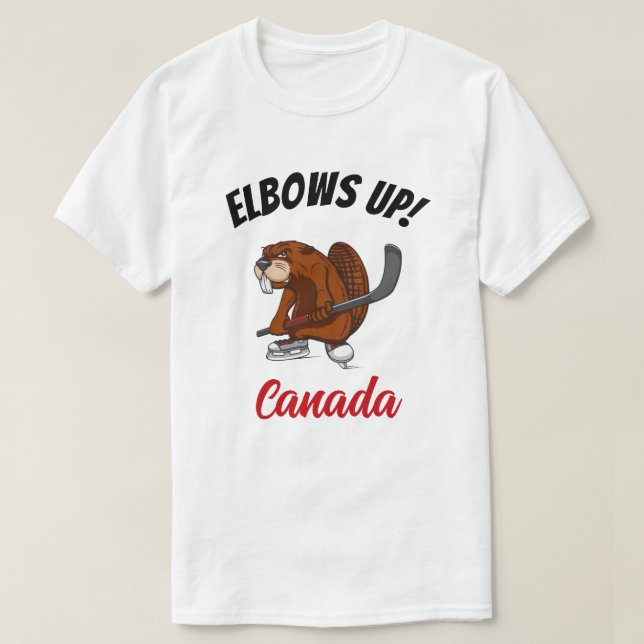 Ellbogen auf! Biber T-Shirt (Design vorne)