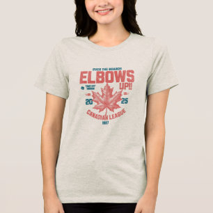 Ellbogen auf! Über die Boards Kanadischer Liga Hoc Tri-Blend Shirt