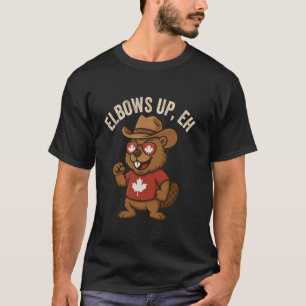 Ellbogen hoch Eh Biber Cowboy Hut TShirt Lustig Ka