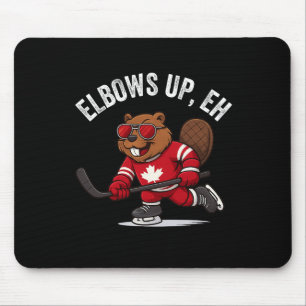 Ellbogen hoch, Eh-Biber-Hockeyspieler, lustiges Ka Mousepad