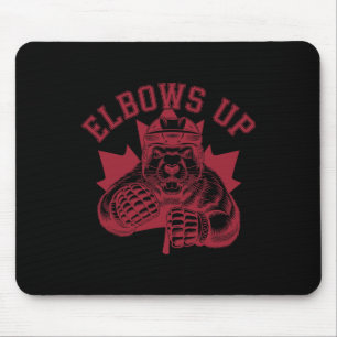 Ellbogen hoch Ellbogen hoch Hockey Canada Beaver Mousepad