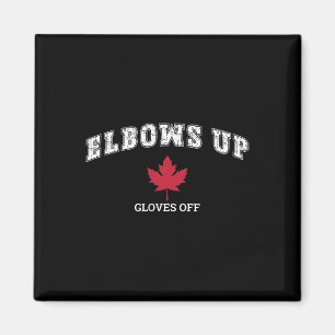 Ellbogen hoch, Handschuhe ab Spaß Hockey Kanada-Fl Magnet