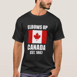 Ellbogen hoch Kanada Est 1867 Kanada-Flagge Kanada T-Shirt