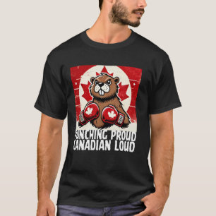 Ellbogen hoch Kanada Kanadische Gegen Zölle Biber  T-Shirt