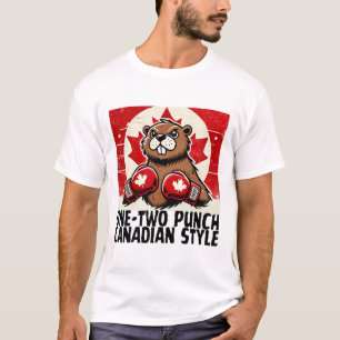 Ellbogen hoch Kanada Kanadische Gegen Zölle Biber T-Shirt