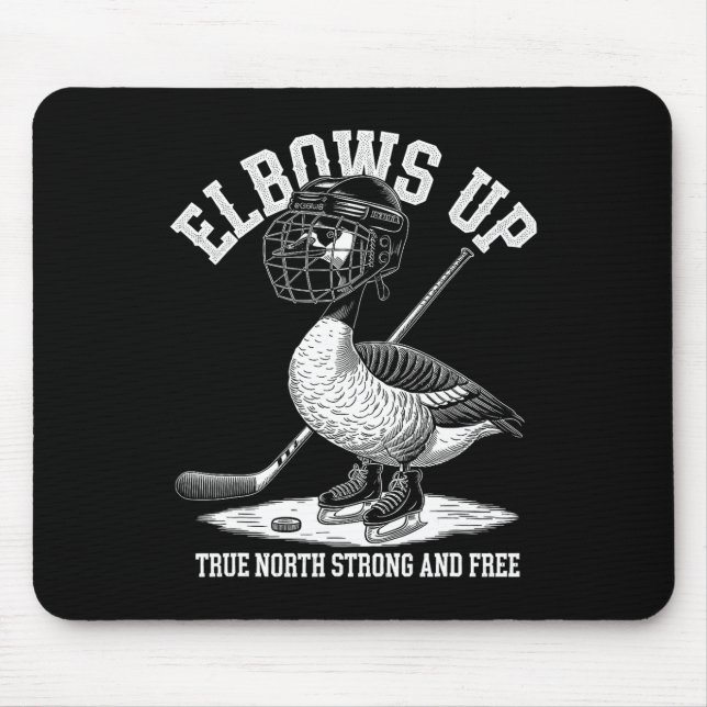 Ellbogen hoch Kanada Lustiger Hockey  Mousepad (Vorne)
