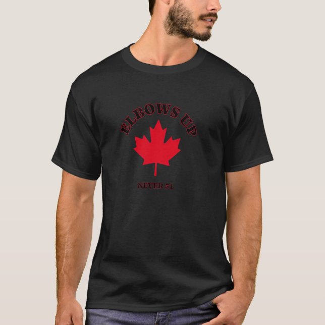 Ellbogen hoch Kanada Niemals 51 T-Shirt (Vorderseite)