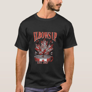Ellbogen hoch - Niemals 51 Kanada-Flagge Ahornblat T-Shirt