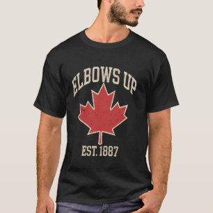 Ellbogen hoch Starkes Kanada Est 1867 Stolz Kanadi T-Shirt