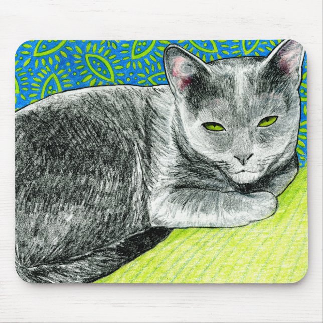 Elle die Korat Katzen-Mausunterlage Mousepad (Vorne)