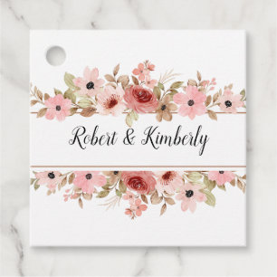 ELLE Pink Blume Elegante Hochzeit Geschenkanhänger