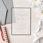 Elle Simple Modern Wedding<br><div class="desc">Moderne Hochzeitseinladung mit einem einfachen Design mit Ihren Veranstaltungsdetails inmitten einer dünnen Grenze.</div>