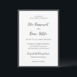 Elle Simple Modern Wedding Einladung<br><div class="desc">Moderne Hochzeitseinladung mit einem einfachen Design mit Ihren Veranstaltungsdetails inmitten einer dünnen Grenze.</div>
