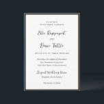 Elle Simple Modern Wedding Einladung<br><div class="desc">Moderne Hochzeitseinladung mit einem einfachen Design mit Ihren Veranstaltungsdetails inmitten einer dünnen Grenze.</div>