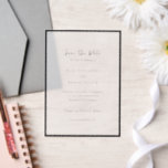 Elle Simple Modern Wedding rettet das Datum<br><div class="desc">Moderne Hochzeiten sichern das Datum mit einem einfachen Design mit Ihren Veranstaltungsdetails,  umgeben von einem dünnen Rand.</div>