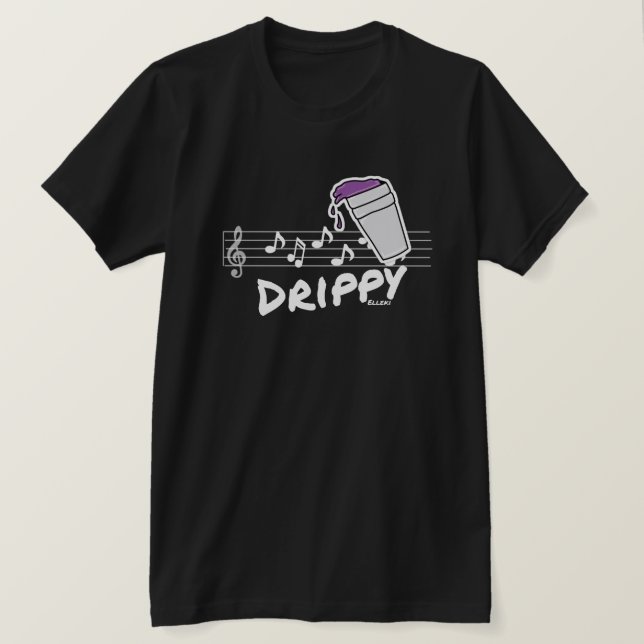 Elleki Drippy Cup T - Shirt (weiß) (Design vorne)