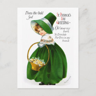 Ellen Clapsaddle's St. Patrick's Day Girl Postkarte
