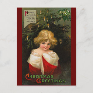Ellen H. Clapsaddle - Christmas Girl Feiertagspostkarte