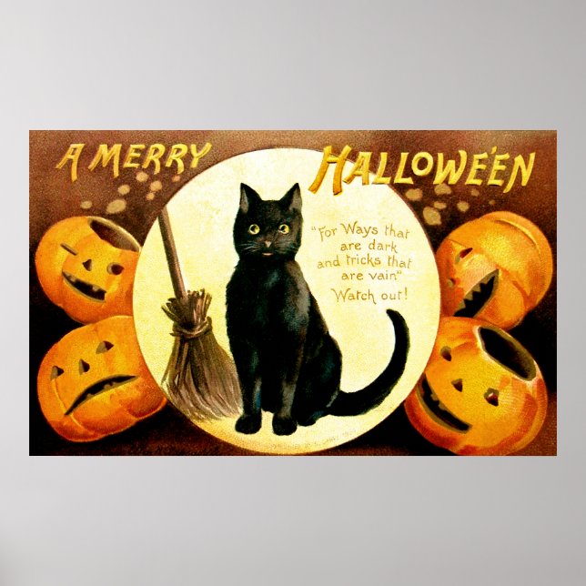 Ellen H. Clapsaddle: Halloween Cat Poster (Vorne)