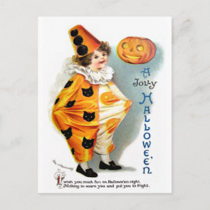 Ellen H. Clapsaddle: Halloween-Harlekin Postkarte