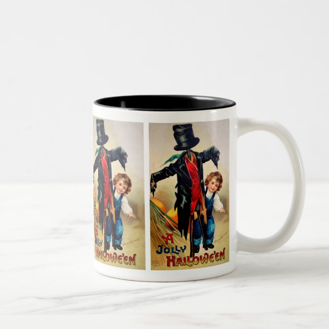 Ellen H. Clapsaddle: Junge mit Vogelscheuche Zweifarbige Tasse (Rechts)