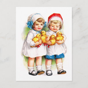Ellen H. Clapsaddle: Kinder mit Ducklings Postkarte