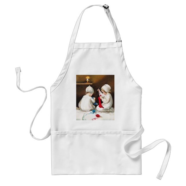 Ellen H. Clapsaddle: Mädchen, die Strümpfe nähen Schürze (Vorne)