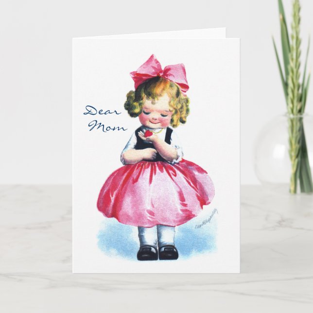 Ellen H. Clapsaddle: Mädchen mit Herzen Karte (Vorderseite)