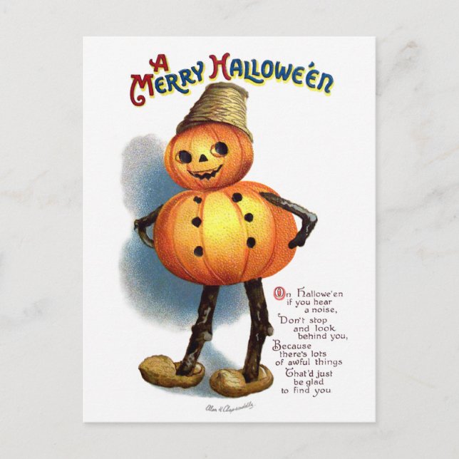 Ellen H. Clapsaddle: Pumpkin Boy Postkarte (Vorderseite)