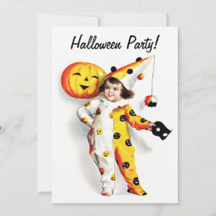 Ellen H. Clapsaddle: Wenig Halloween-Harlekin Einladung