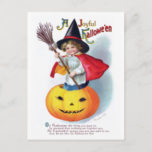 Ellen H. Sattel: Little Pumpkin Hexe Postkarte