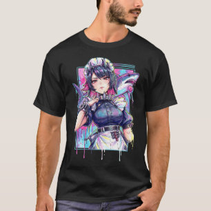 Ellen Joe ZZZ Rote Augen Cool Maid Ästhetisches Po T-Shirt