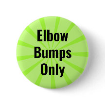 Ellenbogenbumps keine Handshakes sozialer Distanz