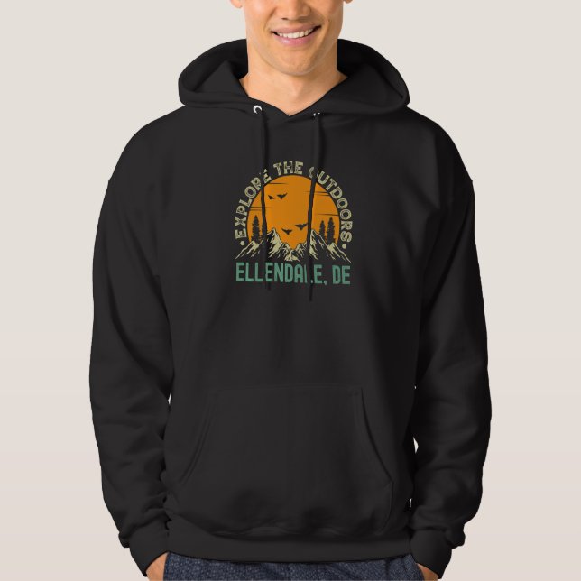 Ellendale Delaware Explore The Outdoors Hoodie (Vorderseite)