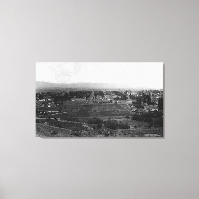 Ellensburg, WA Birds Augenblick Stadtbild Leinwanddruck (Vorderseite)