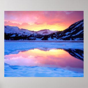 Ellery Lake bei Sonnenuntergang Poster